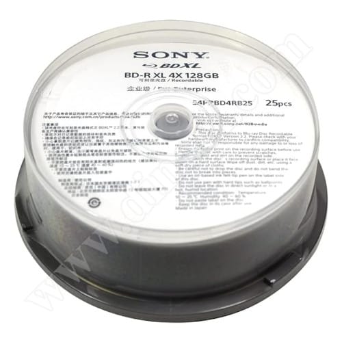 BD-R Sony, for Enterprise, XL, 128GB, 4X, Cake box 25бр.